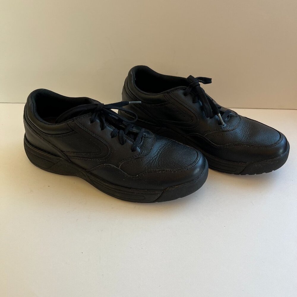 Rockport Men's World Tour Classic DMX All-Leather Waterproof Black Sneaker, Sz 9